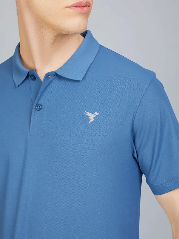 Men Solid Slim Fit Polo T-shirt with MATPIQ - Image 4