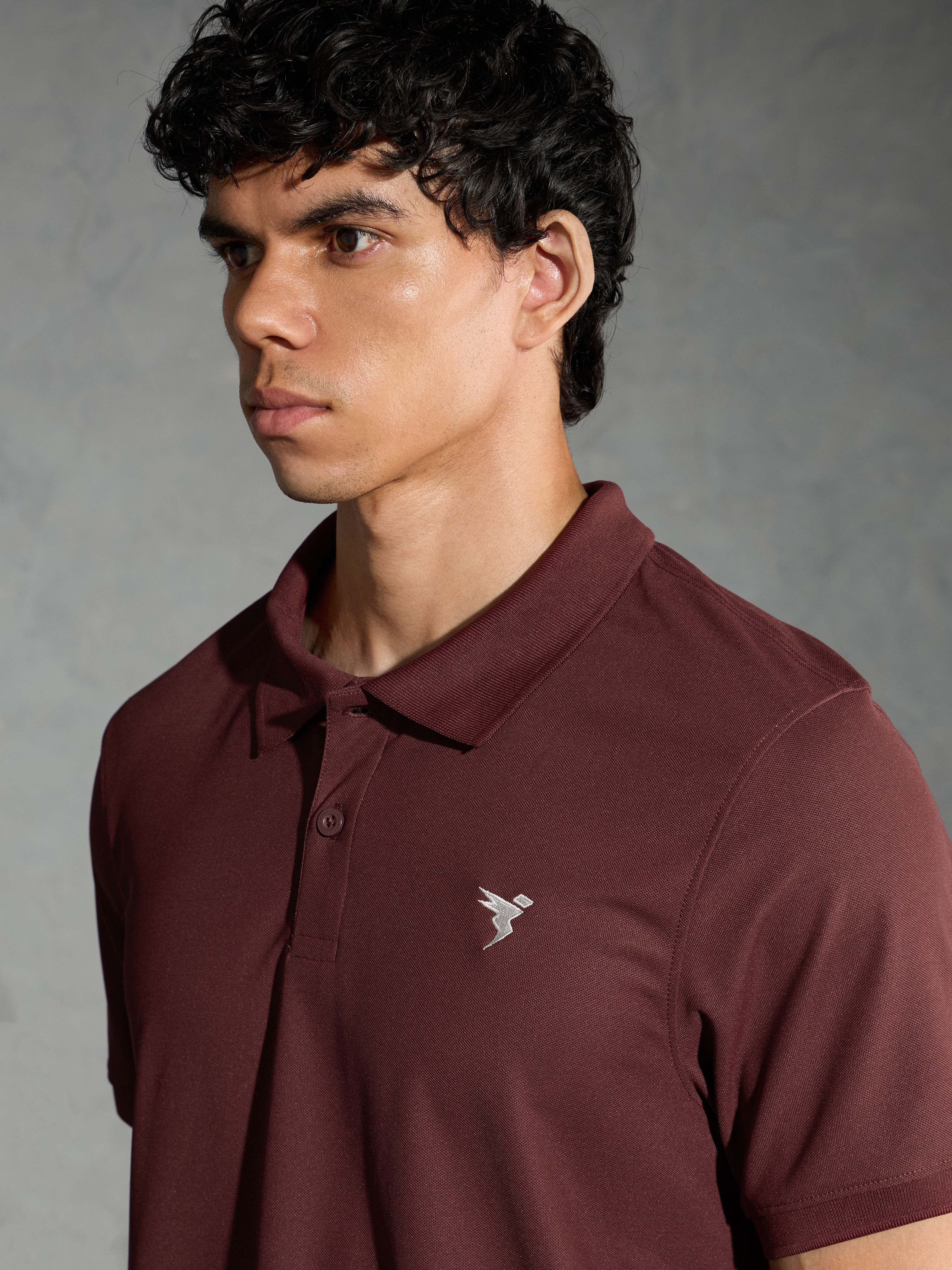 Men Solid Slim Fit Polo T-shirt with MATPIQ - Image 6