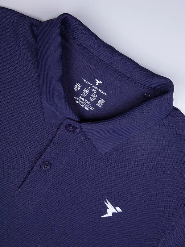 Men Solid Slim Fit Polo T-shirt with MATPIQ - Image 7