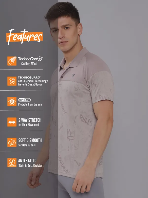 Men Jacquard Slim Fit Polo T-shirt with TECHNO COOL+ - Image 3