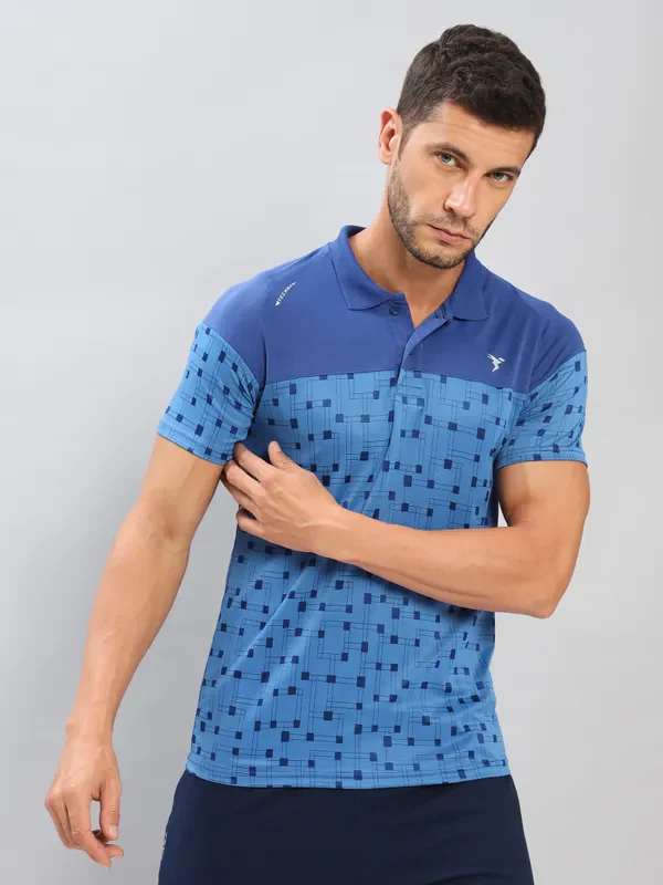 Men Jacquard Slim Fit Polo T-shirt with TECHNO COOL+