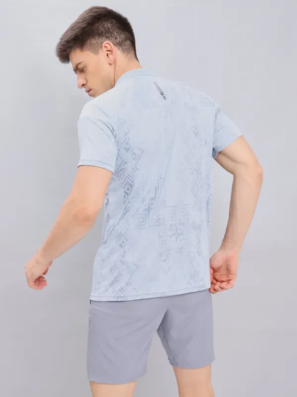 Men Jacquard Slim Fit Polo T-shirt with TECHNO COOL+ - Image 5