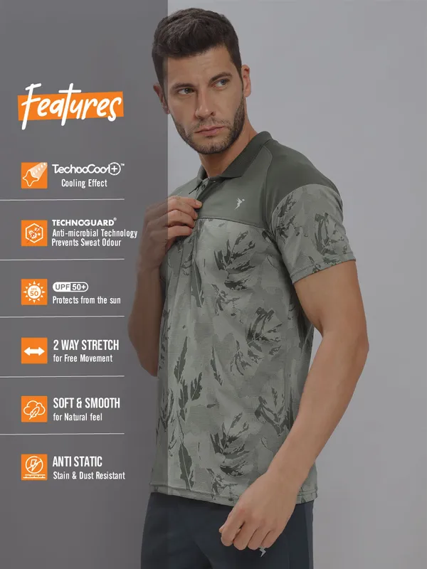 Men Jacquard Slim Fit Polo T-shirt with TECHNO COOL+ - Image 3