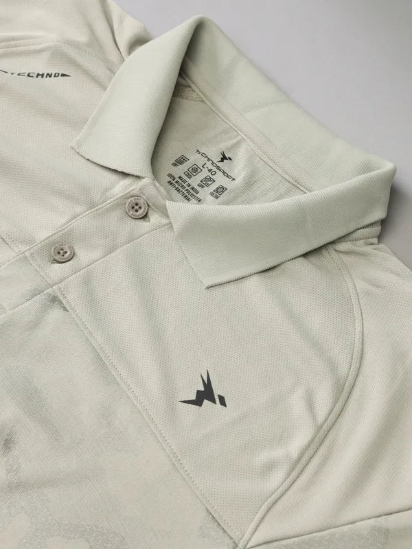 Men Jacquard Slim Fit Polo T-shirt with TECHNO COOL+ - Image 6