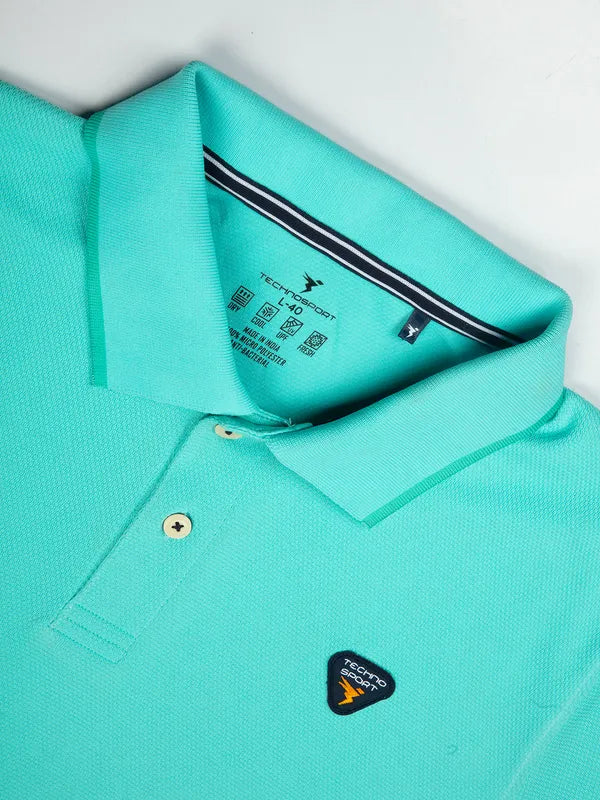 Men Solid Slim Fit Polo T-shirt with TECHNO COOL+ - Image 7