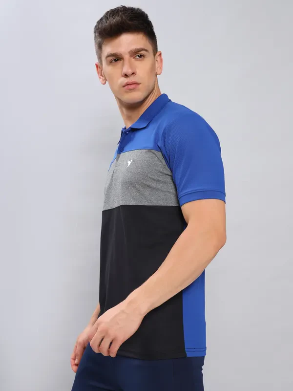 Men Colorblock Slim Fit Polo T-shirt with MATPIQ - Image 5