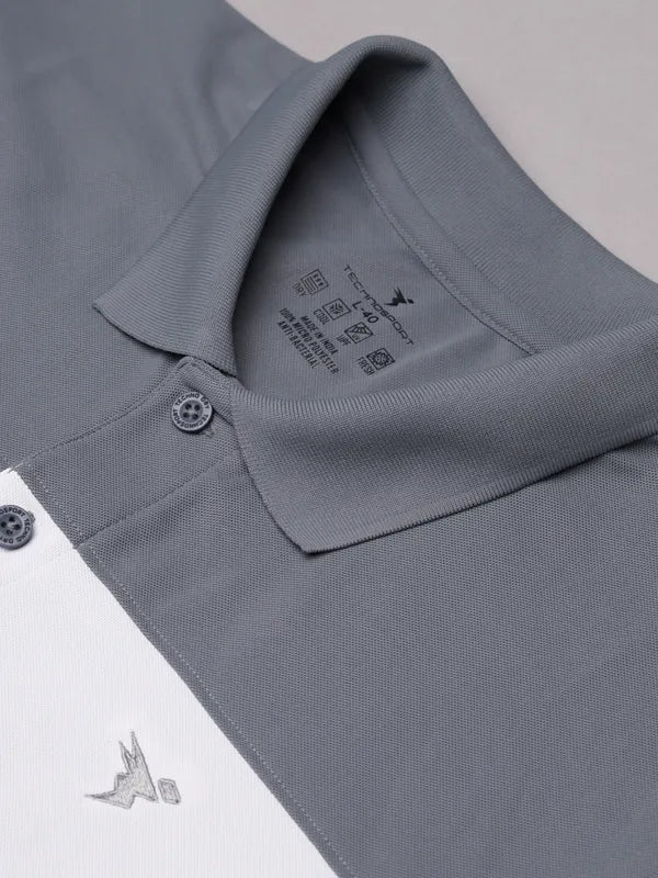 Men Colorblock Slim Fit Polo T-shirt with MATPIQ - Image 7
