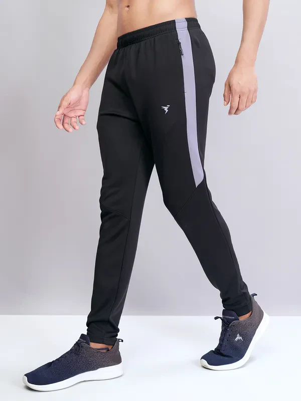 Men Solid Slim Fit Trackpants with TECHNO DRY - Image 4