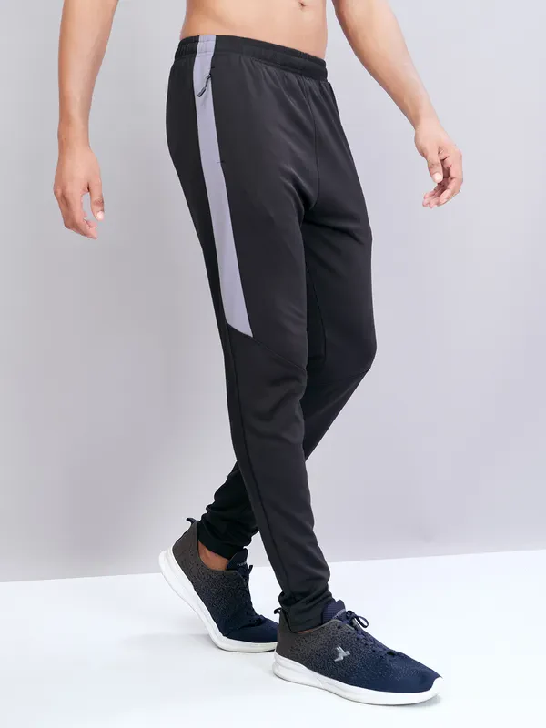 Men Solid Slim Fit Trackpants with TECHNO DRY - Image 5