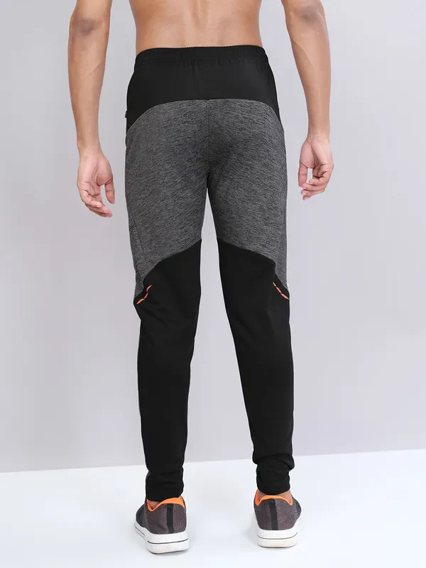 Men Melange Slim Fit Trackpants with TECHNO DRY - Image 3