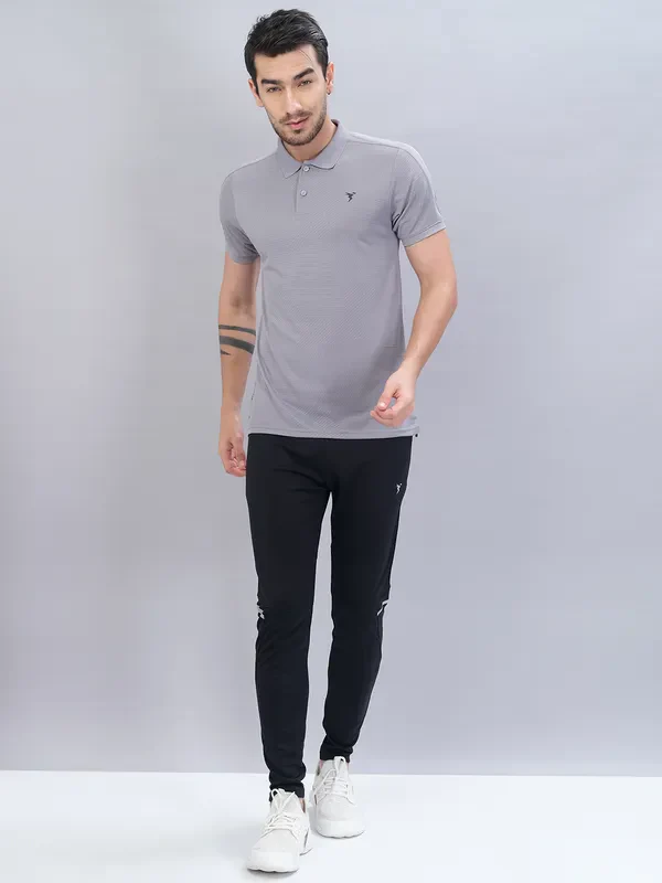Men Solid Slim Fit Trackpants with TECHNO DRY - Image 2