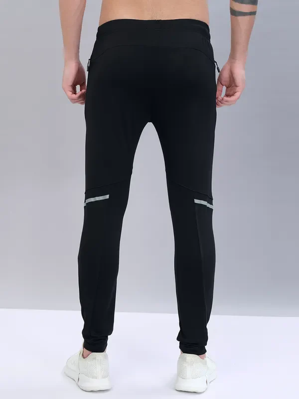 Men Solid Slim Fit Trackpants with TECHNO DRY - Image 4