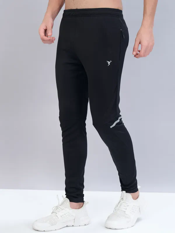 Men Solid Slim Fit Trackpants with TECHNO DRY - Image 5