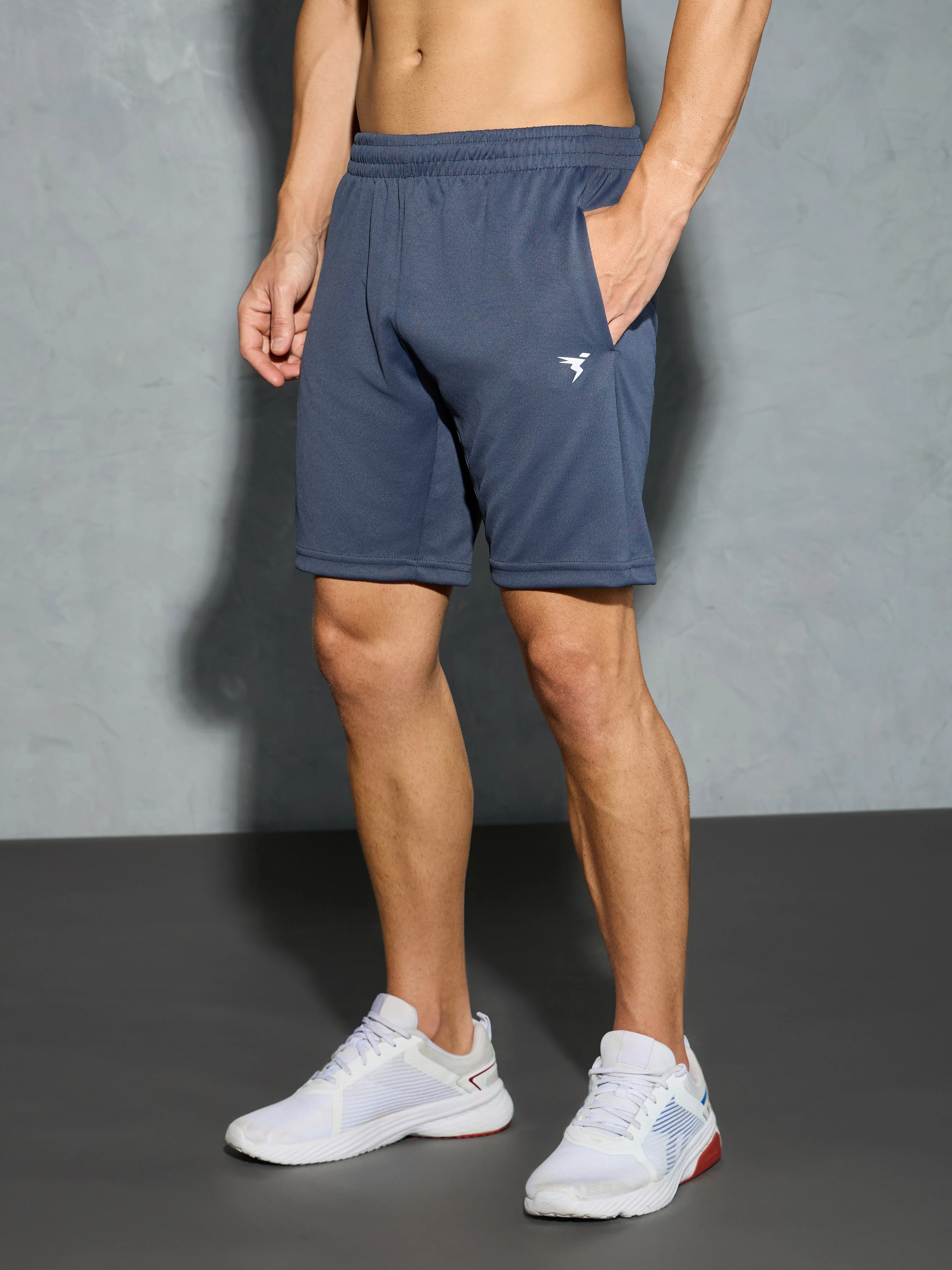 Men Solid Slim Fit Shorts with TECHNO DRY - Image 2