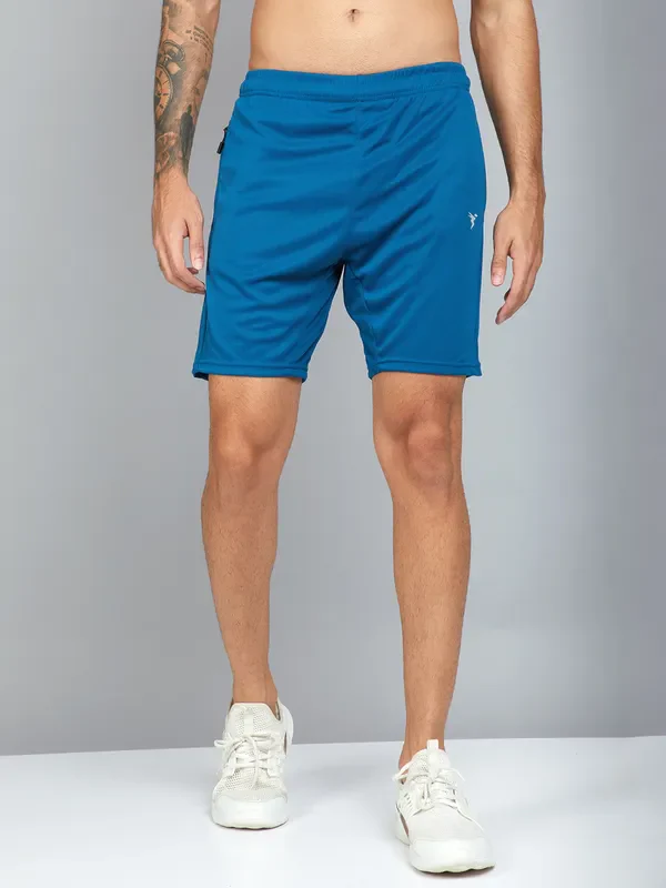 Men Solid Slim Fit Shorts with TECHNO DRY - Image 3