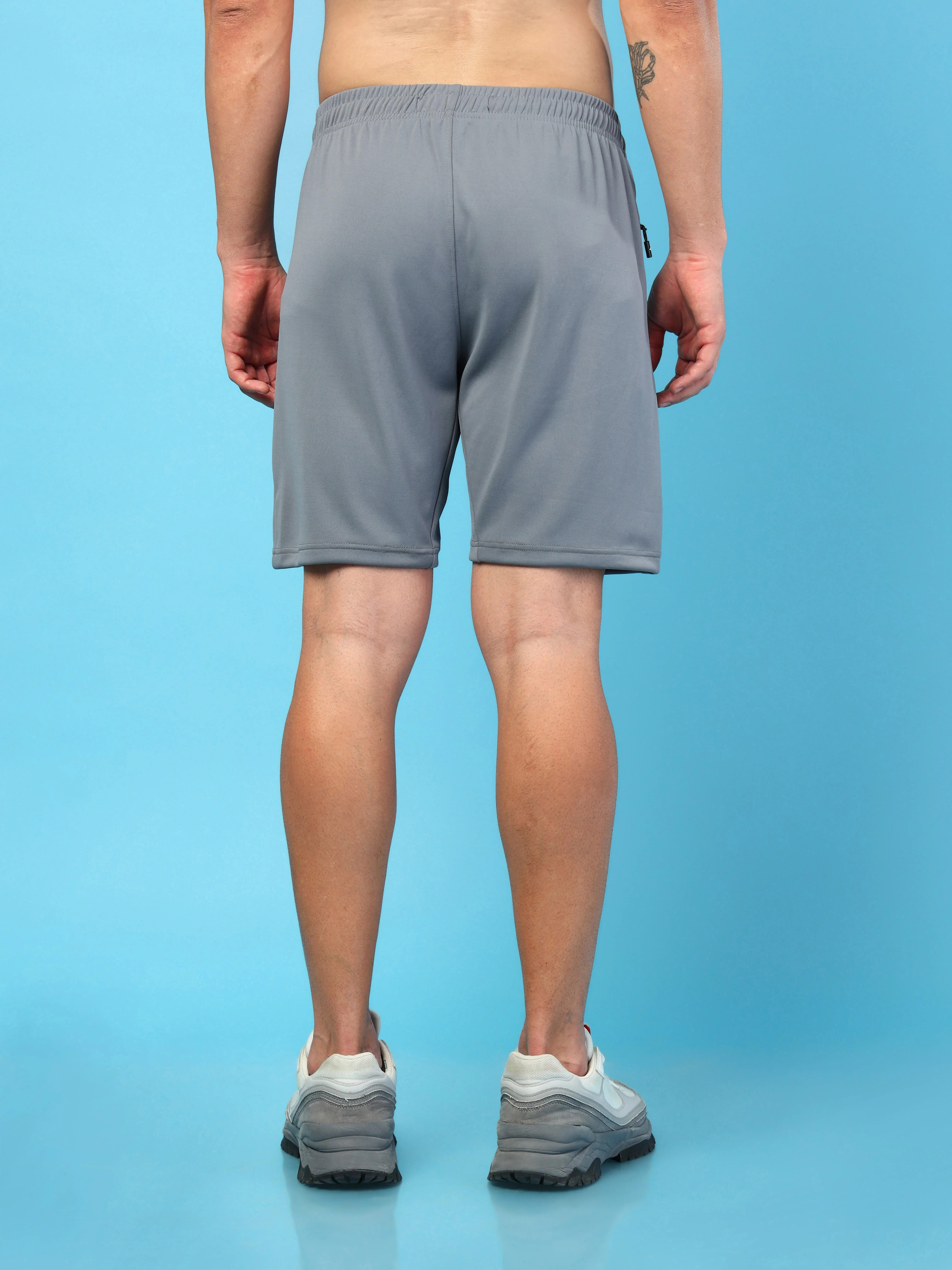 Men Solid Slim Fit Shorts with TECHNO DRY - Image 3