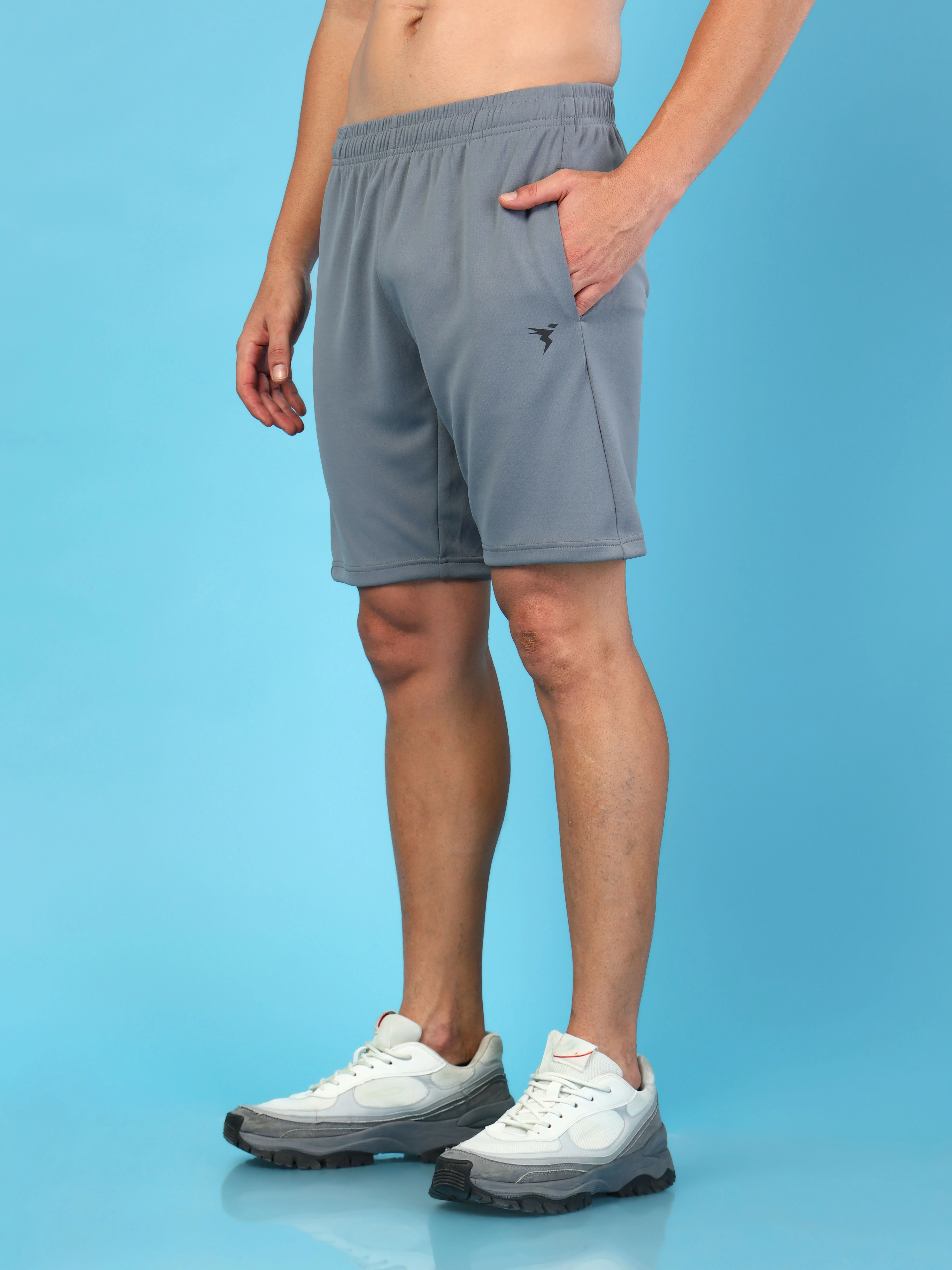 Men Solid Slim Fit Shorts with TECHNO DRY - Image 4