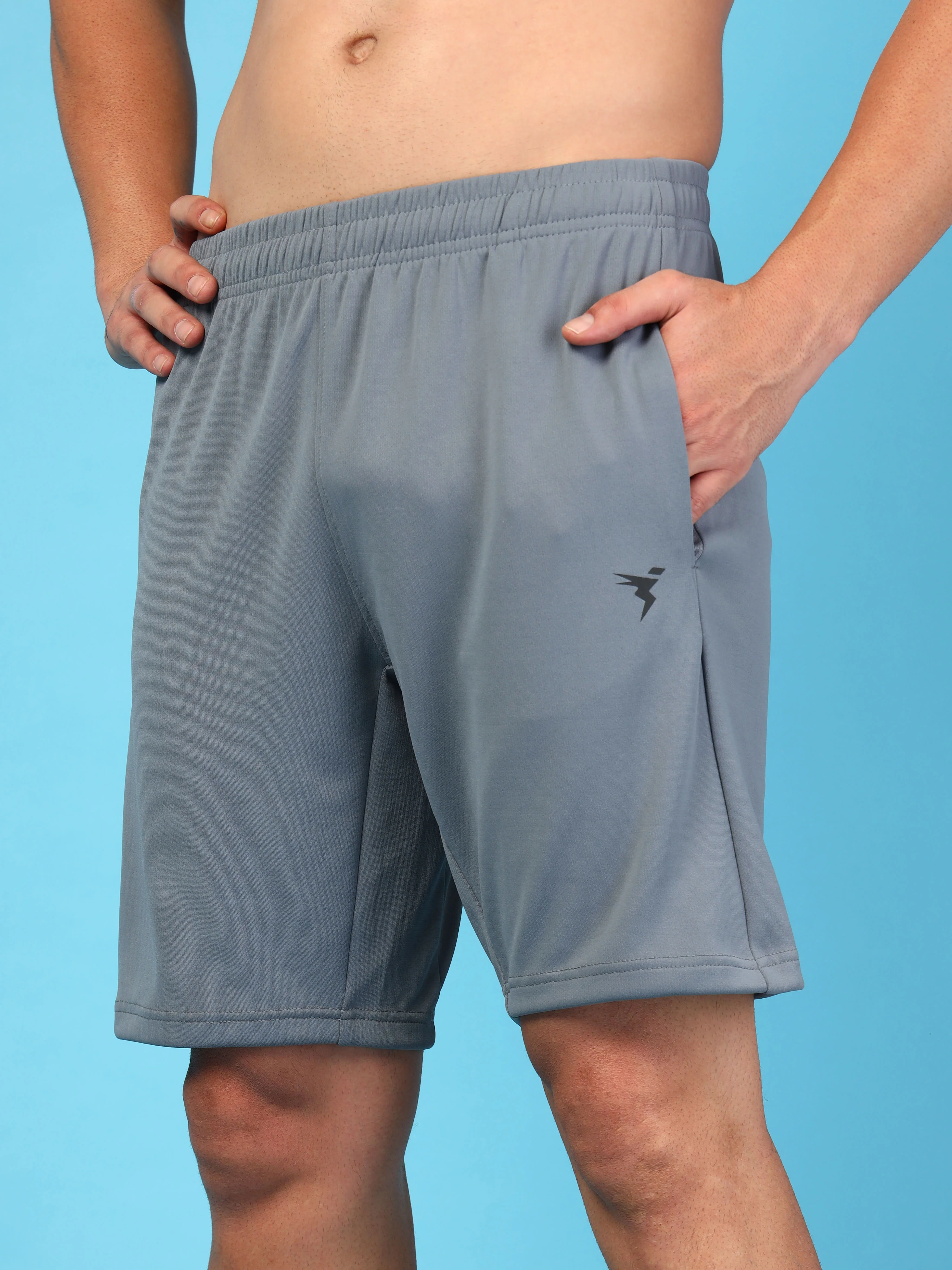 Men Solid Slim Fit Shorts with TECHNO DRY - Image 5