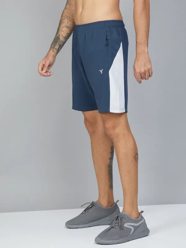 Men Colorblock Slim Fit Shorts with TECHNO DRY