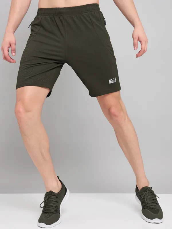 Men Solid Slim Fit Shorts with MATPIQ - Image 6