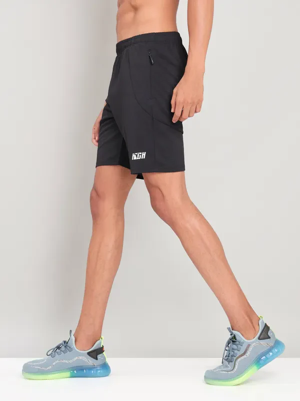 Men Solid Slim Fit Shorts with MATPIQ - Image 4