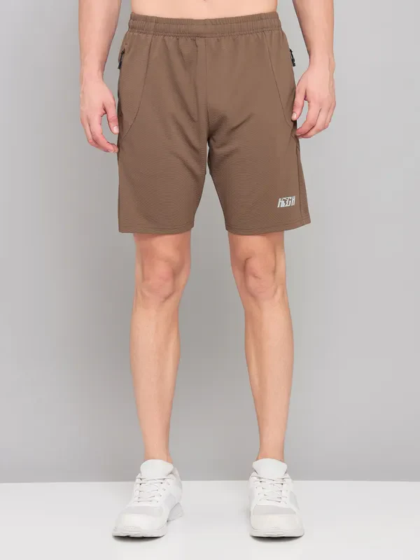 Men Solid Slim Fit Shorts with MATPIQ