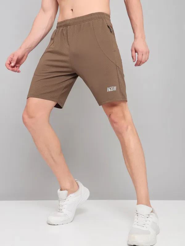 Men Solid Slim Fit Shorts with MATPIQ - Image 6