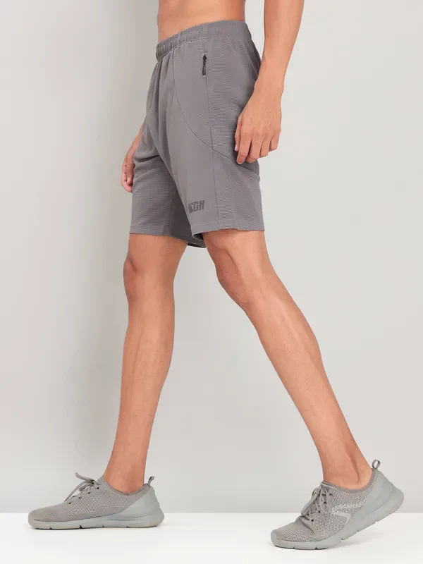 Men Solid Slim Fit Shorts with MATPIQ - Image 4