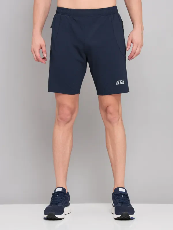 Men Solid Slim Fit Shorts with MATPIQ - Image 3
