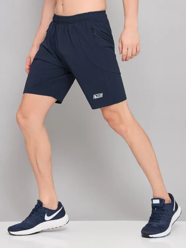 Men Solid Slim Fit Shorts with MATPIQ - Image 5