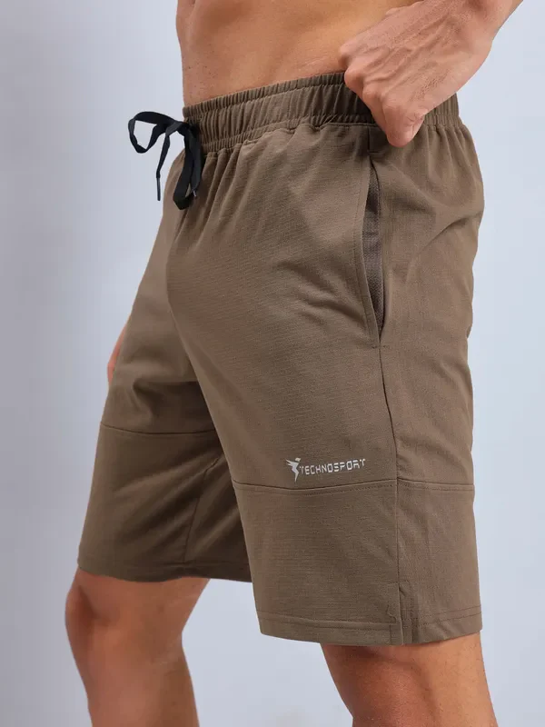 Men Solid Relax Fit Shorts with ELASTO LITE - Image 7