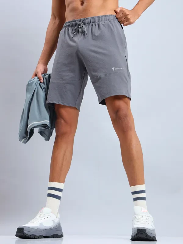 Men Solid Relax Fit Shorts with ELASTO LITE - Image 5
