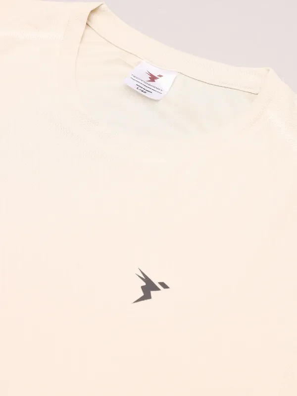 Men Solid Slim Fit Crew Neck T-shirt with TECHNO COOL+ - Image 8