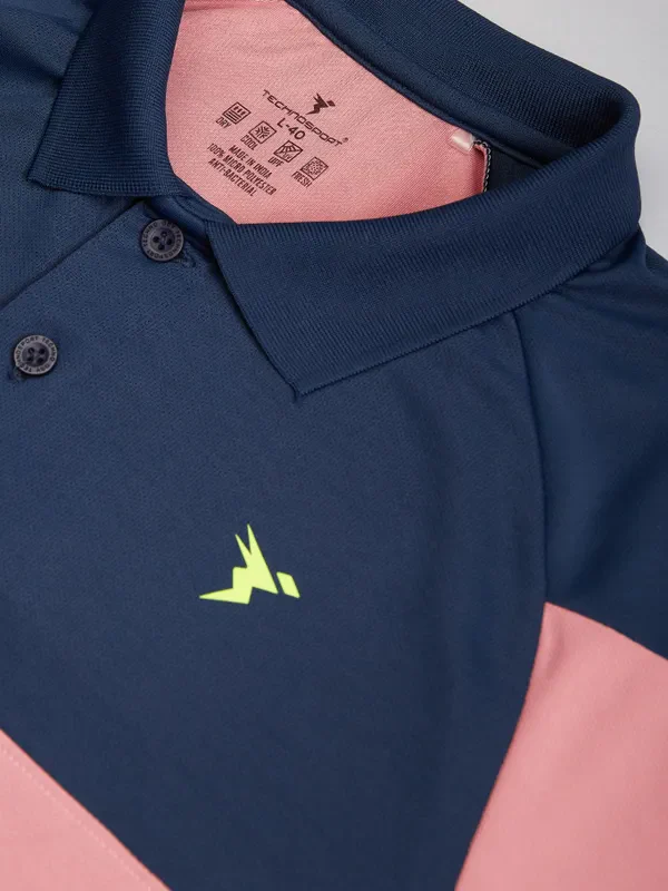 Men Colorblock Slim Fit Polo T-shirt with TECHNO COOL+ - Image 9