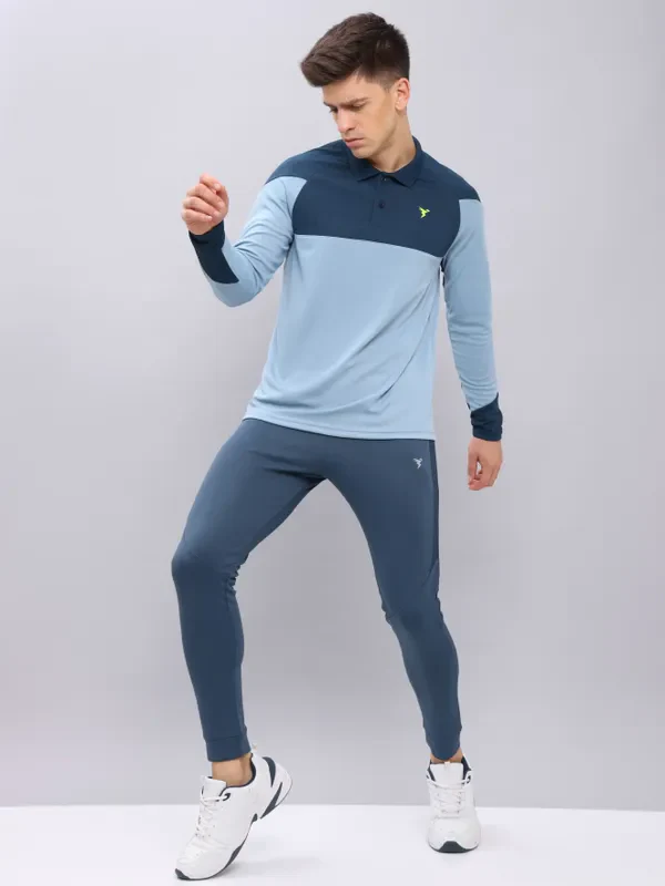 Men Colorblock Slim Fit Polo T-shirt with TECHNO COOL+ - Image 2