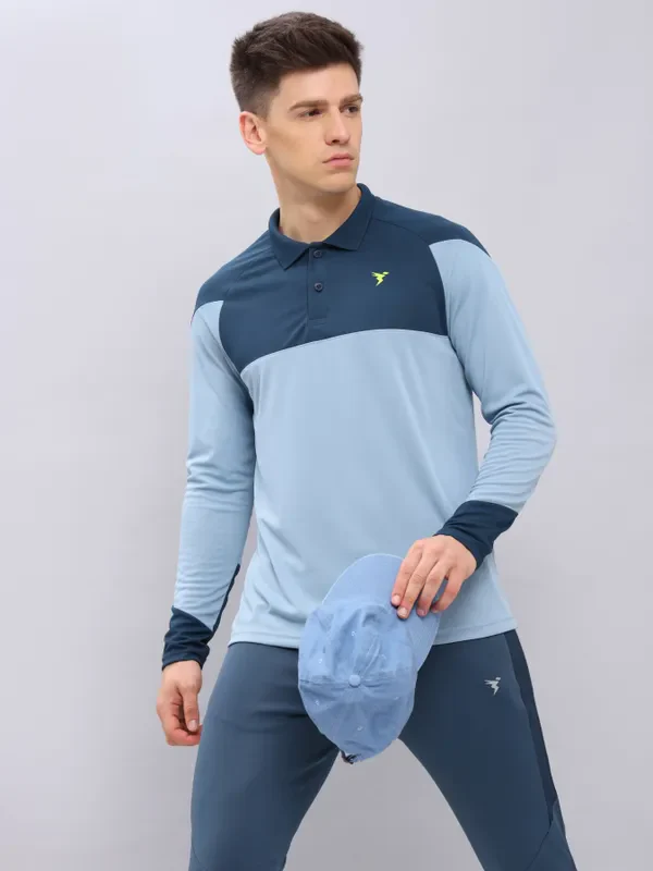 Men Colorblock Slim Fit Polo T-shirt with TECHNO COOL+ - Image 7