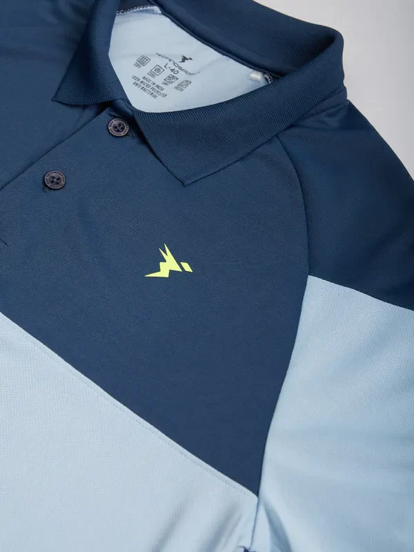 Men Colorblock Slim Fit Polo T-shirt with TECHNO COOL+ - Image 9