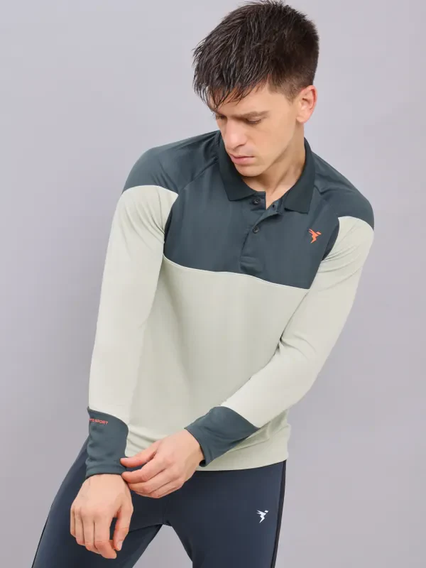 Men Colorblock Slim Fit Polo T-shirt with TECHNO COOL+ - Image 6