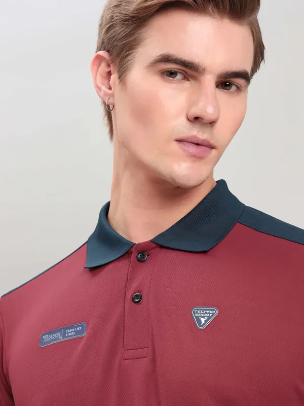 Men Colorblock Slim Fit Polo T-shirt with TECHNO COOL+ - Image 6