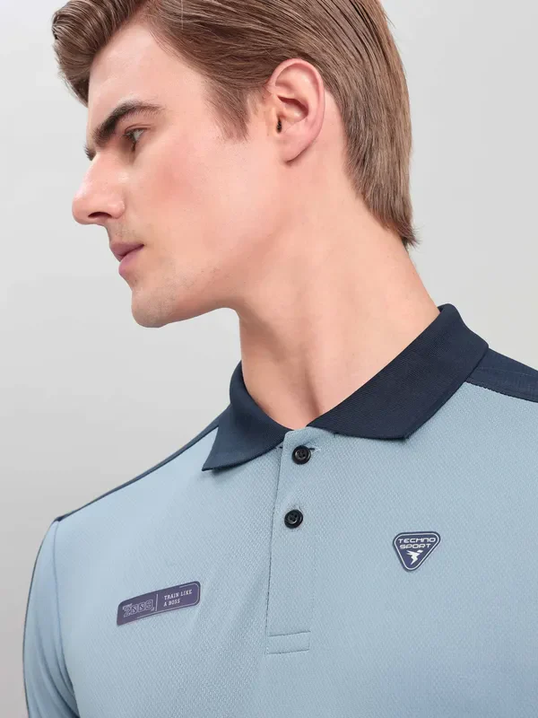 Men Colorblock Slim Fit Polo T-shirt with TECHNO COOL+ - Image 5