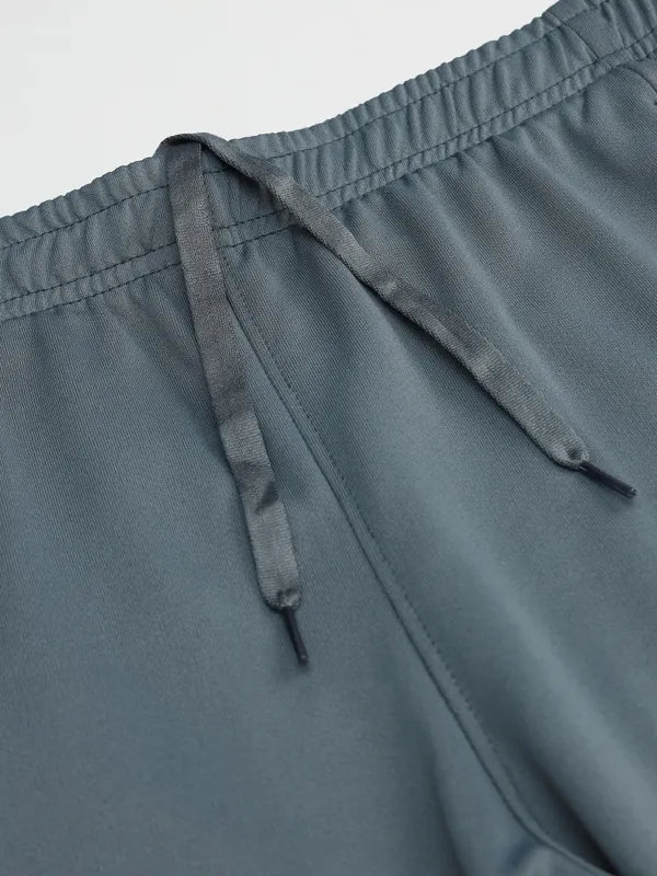 Men Solid Slim Fit Trackpants with TECHNO DRY - Image 2