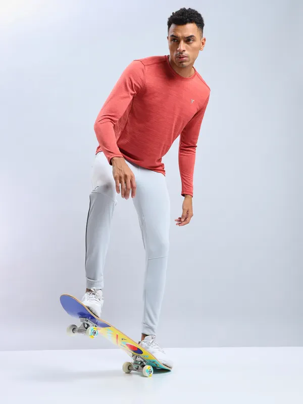 Men Solid Slim Fit Trackpants with TECHNO DRY - Image 2