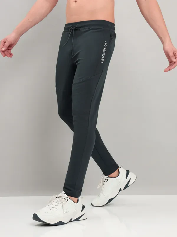 Men Solid Slim Fit Trackpants with TECHNO DRY - Image 5