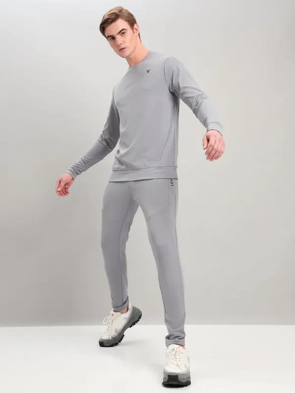 Men Solid Slim Fit Trackpants with TECHNO DRY - Image 2