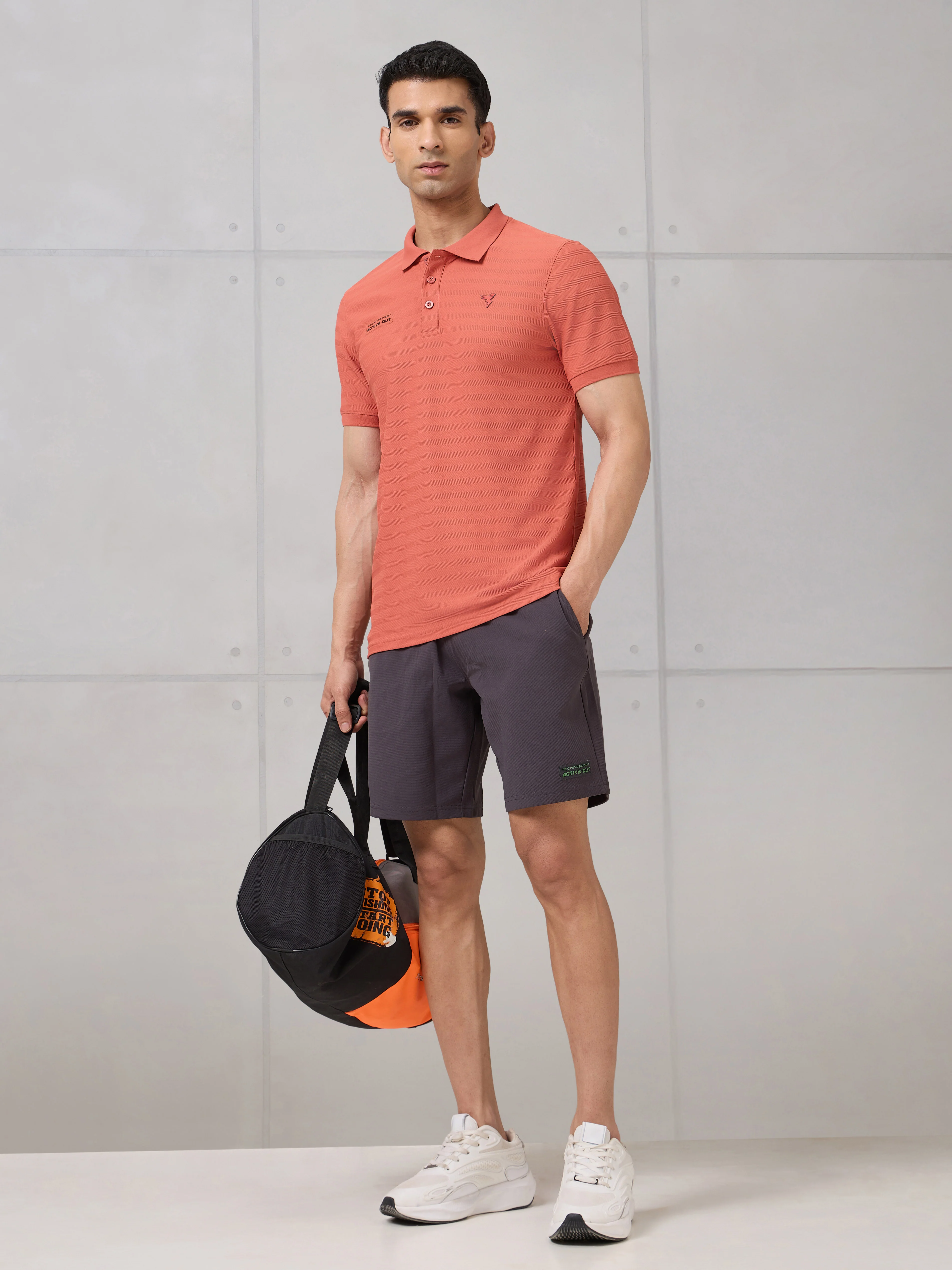 Men Self Design Active Out Polo T-Shirt Slim Fit with MATPIQ - Image 5