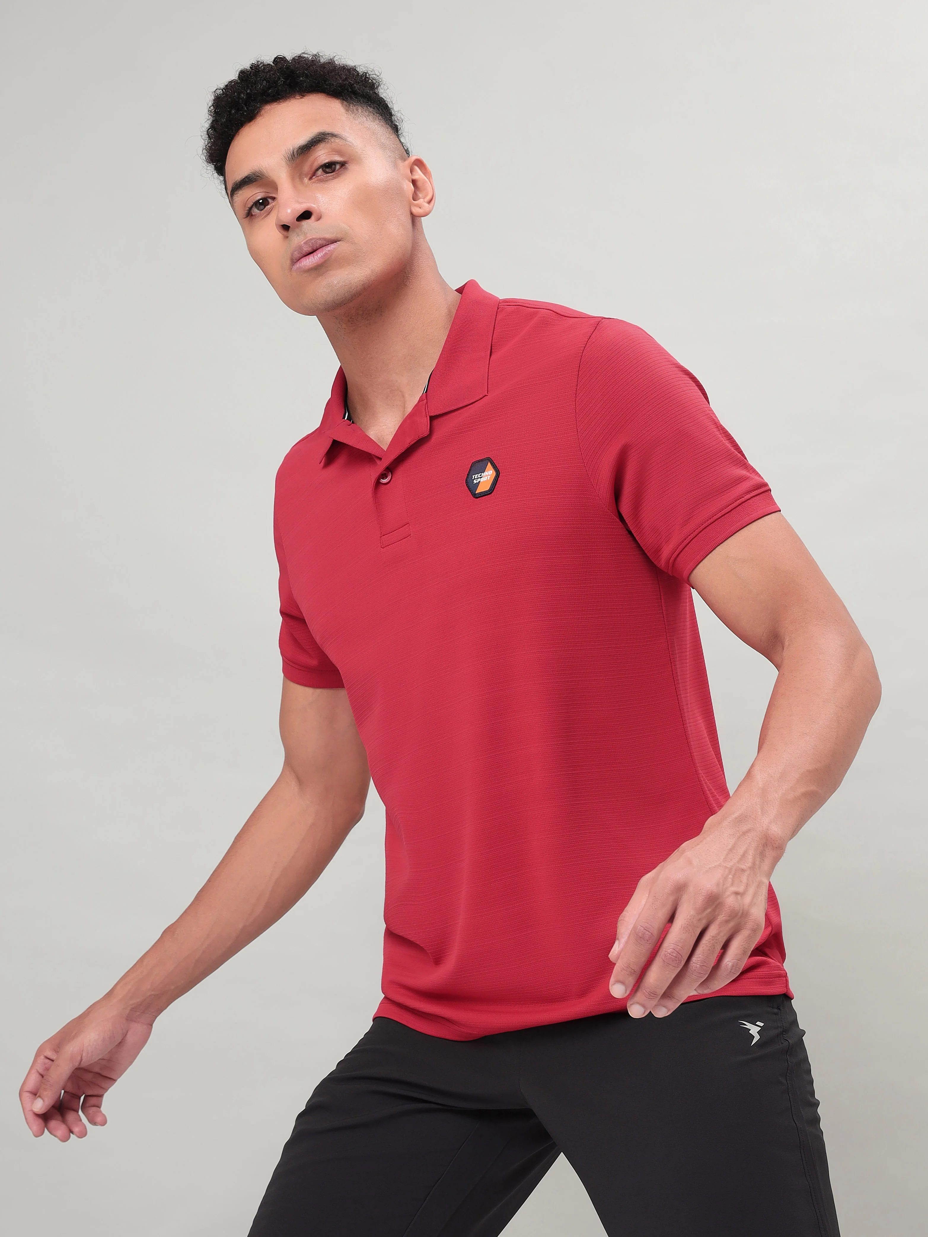 Men Self Design Slim Fit Polo T-shirt with MATPIQ (Pack of 2) - Image 2