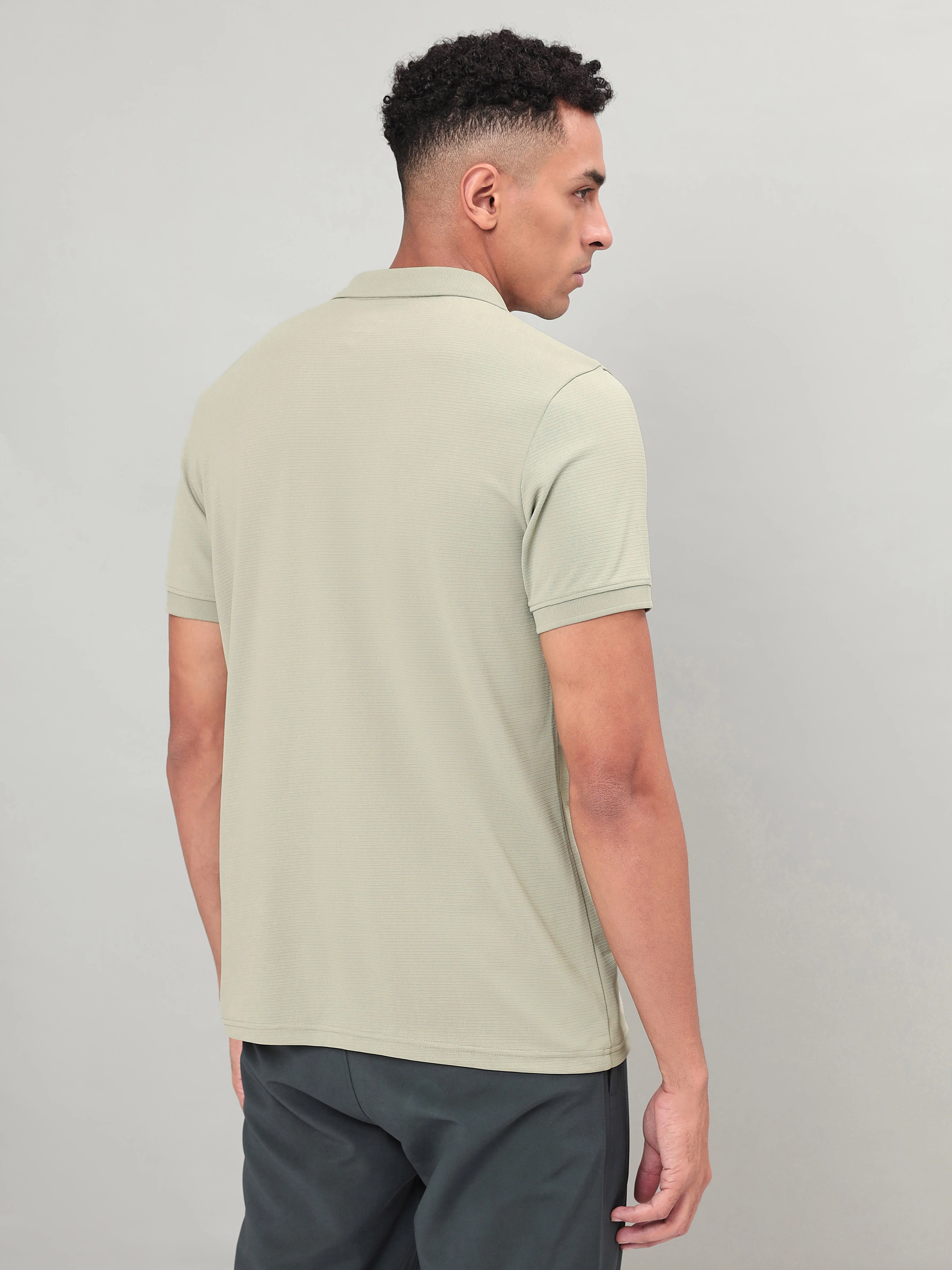 Men Self Design Slim Fit Polo T-shirt with MATPIQ (Pack of 2) - Image 3