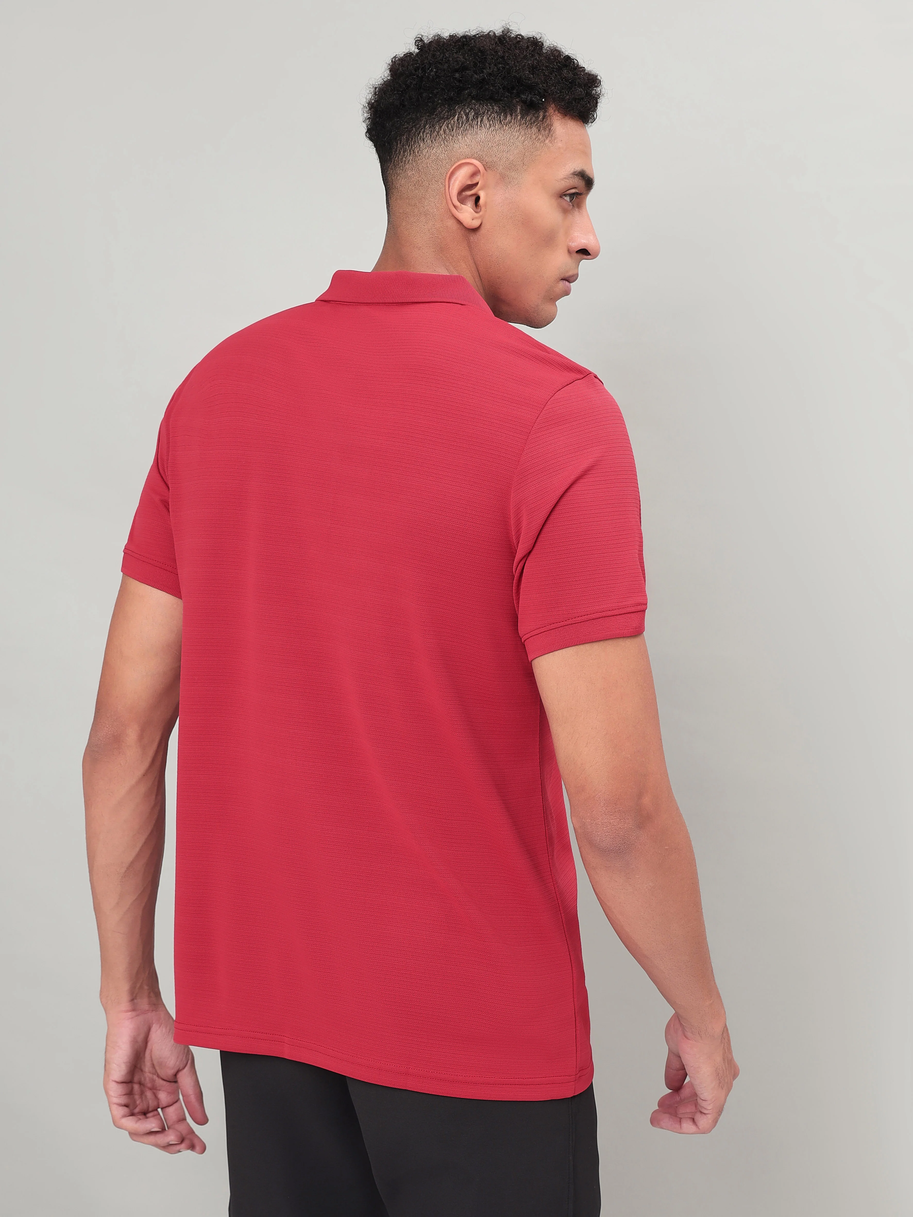 Men Self Design Slim Fit Polo T-shirt with MATPIQ (Pack of 2) - Image 4