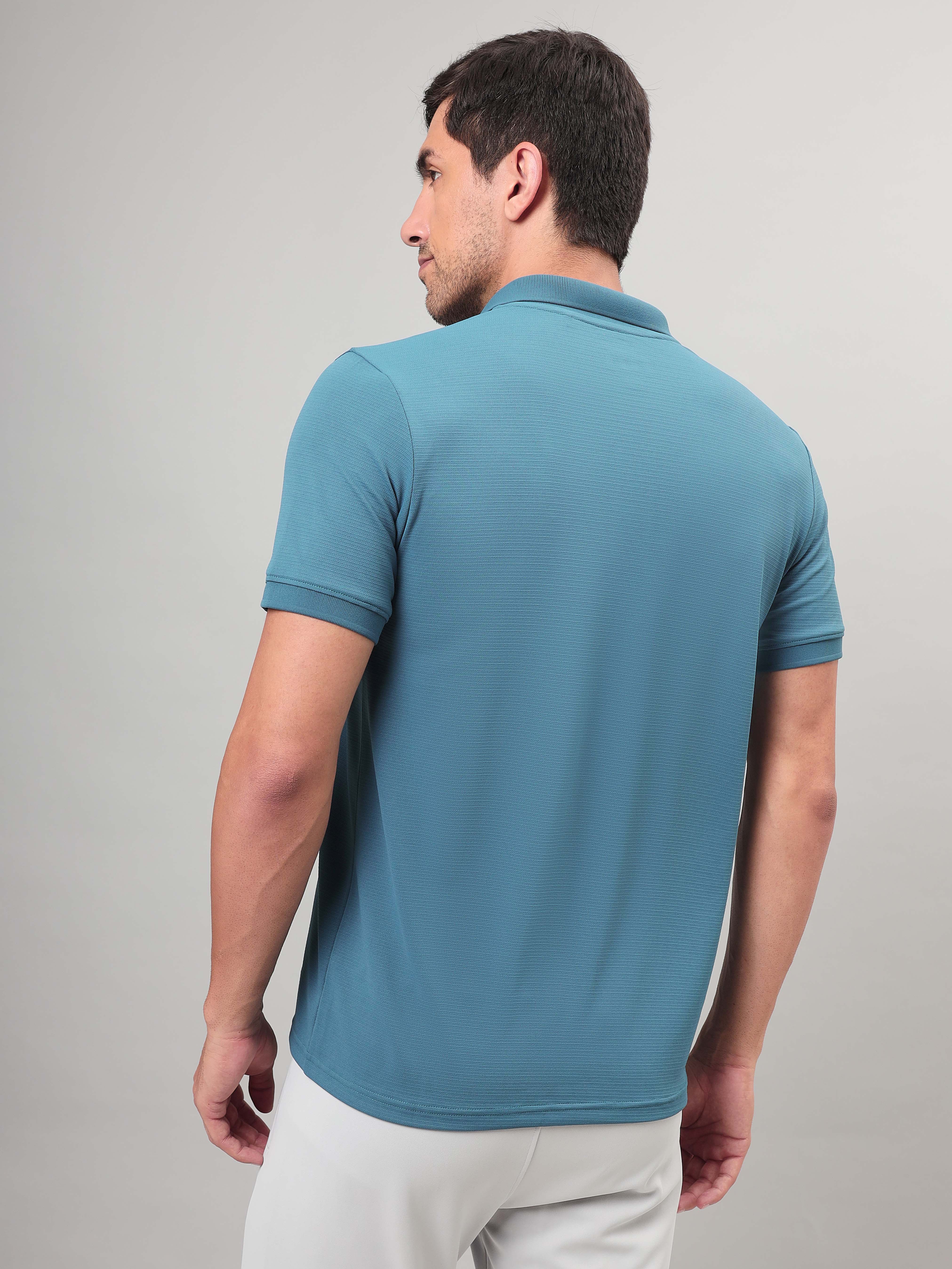 Men Self Design Slim Fit Polo T-shirt with MATPIQ (Pack of 2) - Image 5