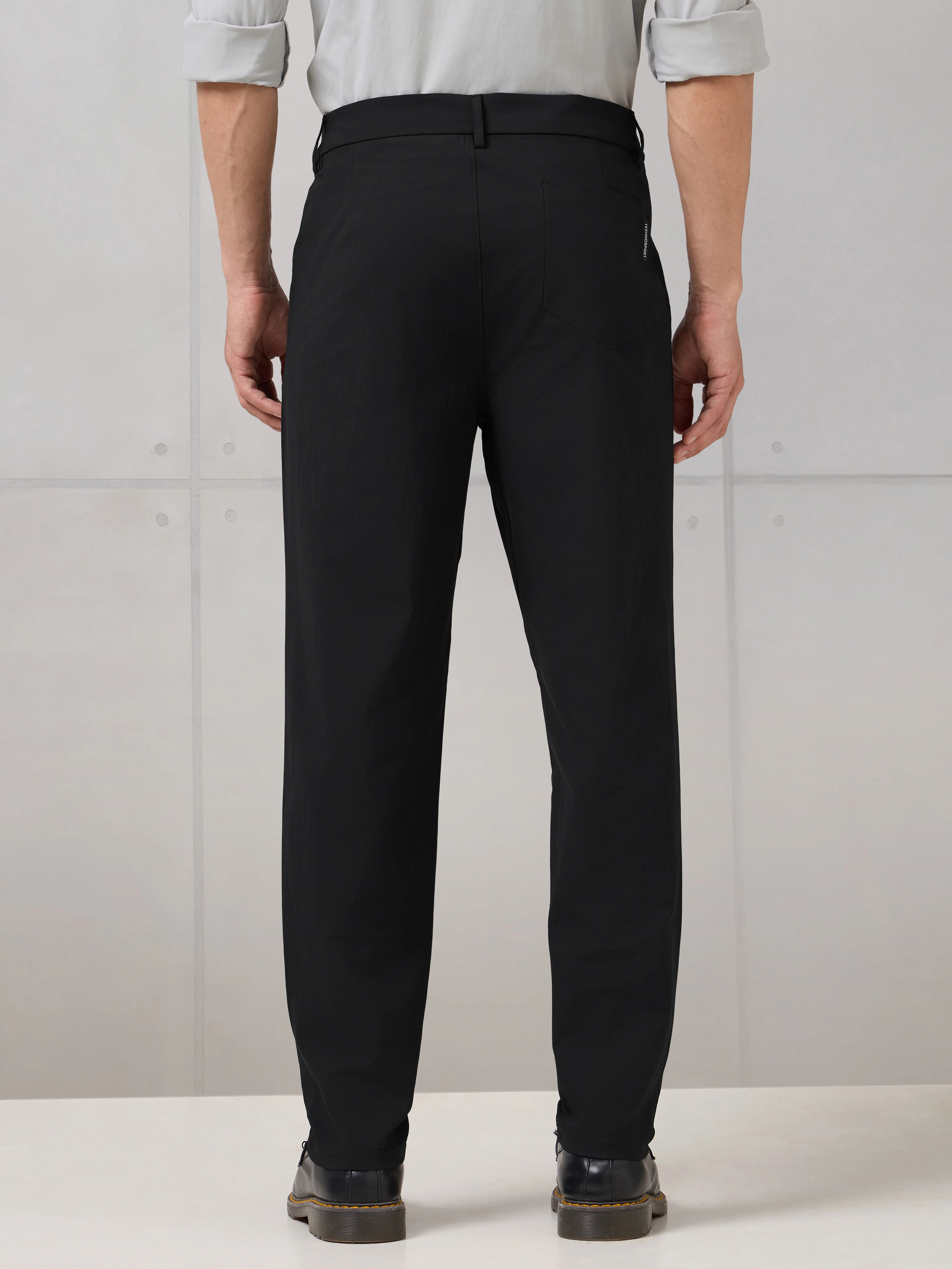 Men Semi-Formal Solid Straight Fit Trousers Pants with DURACOOL+ - Image 3